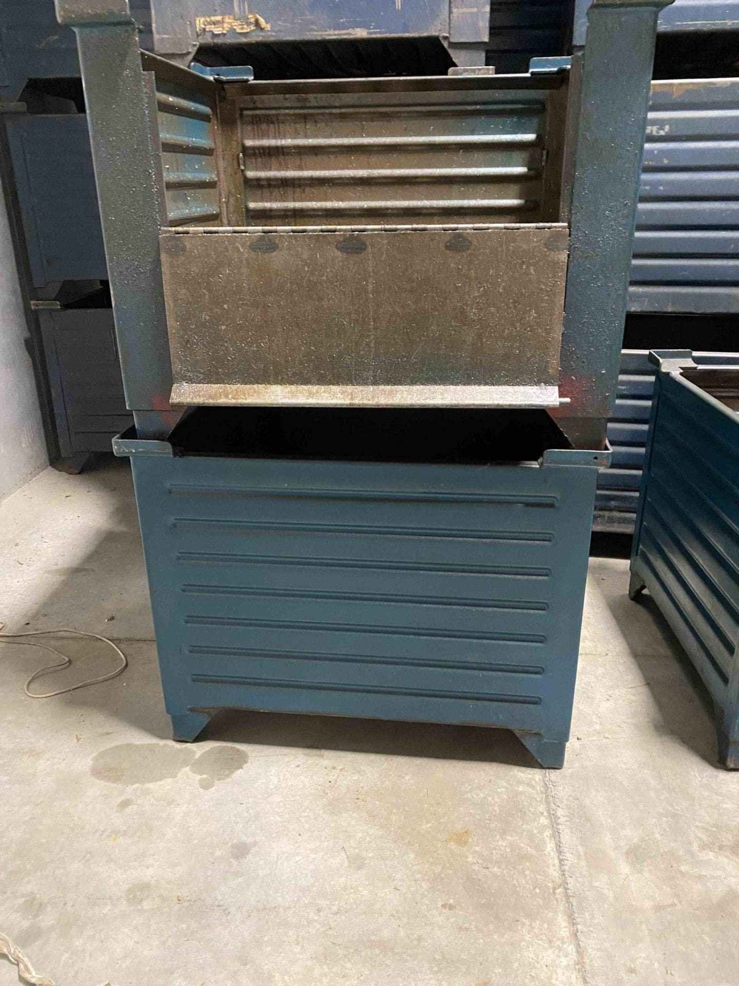 Stackable Steel Containers with Half Drop | MIDWEST Equipment