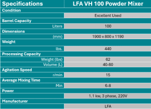 VH Powder Mixer V Blender